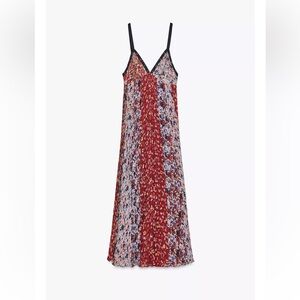 ZARA mix print maxi dress